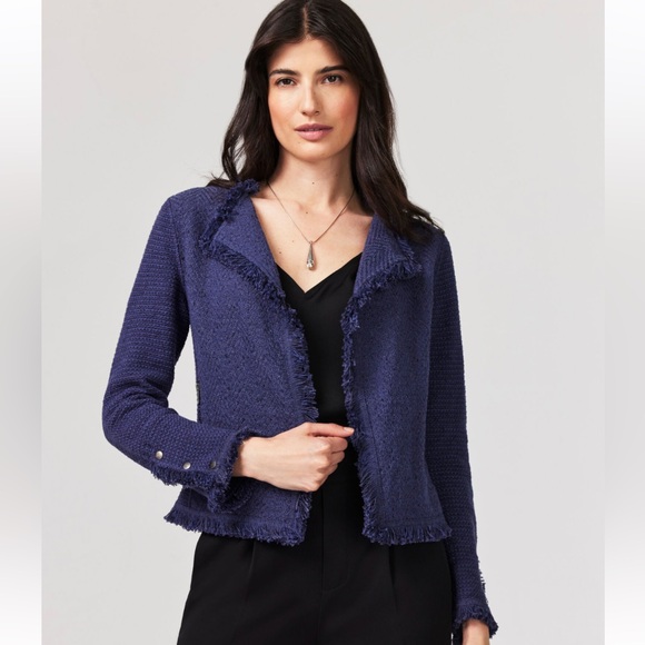 NWT Nic + Zoe Fringe Mix Knit Jacket - Picture 1 of 10